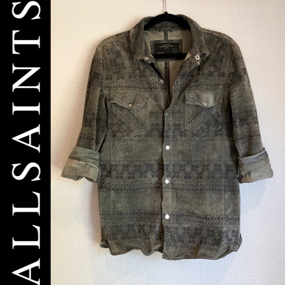 AllSaints Suede Shirt Jacket
